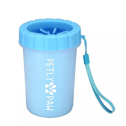 Petly Paw Dog Paw Cleaner - Pet Paw Washer - Pet Foot Cleaner for Small, Medium and Large Breed Dogs/Cats (Small, Blue)