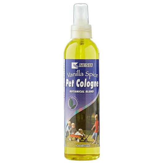 Kenic Vanilla Pet Cologne, Long-Lasting Dog Deodorizing Spray for Freshness & Shine, pH-Balanced, Odor-Neutralizing & Conditioning, Safe for Pets & Their Belongings, Made in the USA