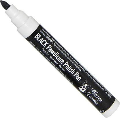 Warren London Pawdicure Dog Nail Polish Pens | Made in USA | Quick Dry, Low Odor, Non-Toxic Dog Accessories | Ideal for Dog Birthday, Dog Costume | 13 Colors | Black