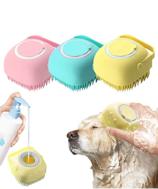 Silicone Massage Bath Brush for Pets (Blue)