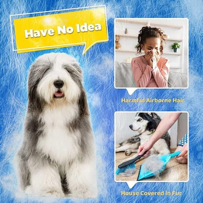 Dog Bath Brush Pro - Sprayer & Scrubber Tool in One Indoor/Outdoor Bathing Supplies Pet Grooming for Dogs or Cats with Long Short Hair Wash Hose Shower Attachment, Blue, 320oz, 0.8 pounds