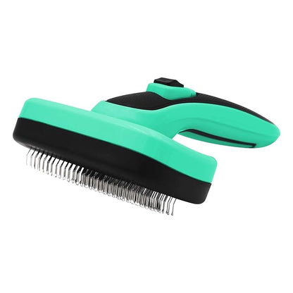 Self Cleaning Slicker Brush for Dogs and Cats,Pet Hair Brush for Shedding Long and Short Hair,Pet Grooming with Easy Clean Retractable Bristles -Cat and Dog Grooming Tool