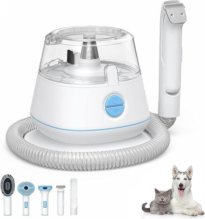 Pet Grooming Vacuum,Pet Grooming Kit & Vacuum Suction 99% Pet Hair,Dog Vacuum for Shedding Grooming,Pet Grooming Vacuum for Dogs&Cats,5 in-1 Pet Grooming Kit,Dog Hair Remover