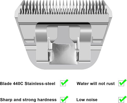 2 Pack 10 Wide Blades for Dog Grooming,Compatible with Andis,Oster A5,Wahl km10 Clippers,Cutting Length 1/16"