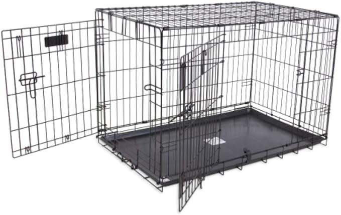 Precision Pet Products Two Door Provalue Wire Dog Crate, 48 Inch, For Pets 90-125 lbs, With 5-Point Locking System