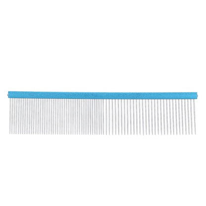 Greyhound Comb For Dogs, Metal Dog Comb Dog Combs with Rounded Ends Dog Comb Cat Comb For Removing and Knots Grooming Tool For Long Short Haired Dog (Blue 22cm/8.7in)