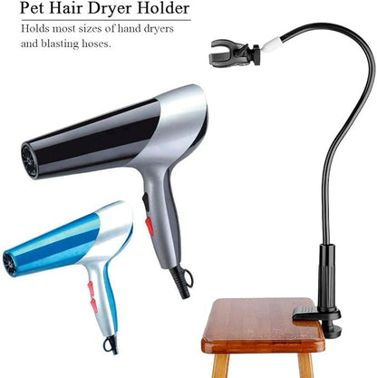 Hands- Dog Pet Grooming Table Hair Dryer Stand HolderDog Pet Hair Dryer Holder Dog Cleaning and Grooming Supplies