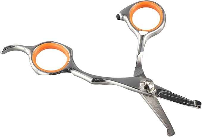 Leadigol Pet Grooming Scissors Stainless Steel Professional Dog Hair Scissors Portable Round Head Round Head Pet Hair Scissors Cleaning