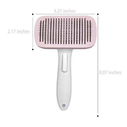 Deshedder Brush for Dogs Short Long Hair with Self Cleaning to Easy Shedding,Suitable for Cats Bunnies,Pink