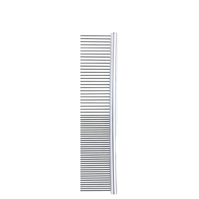 Pet Combs for Dog and Cat, Stainless Steel Grooming Comb with Different Spaced Teeth.