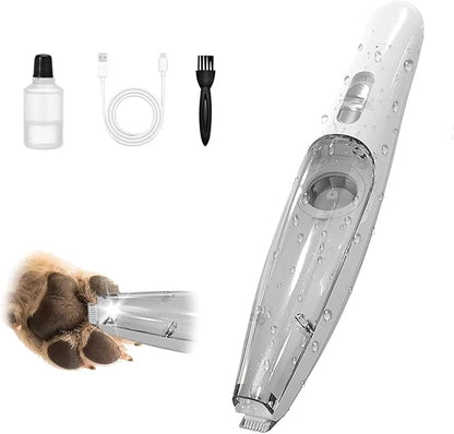 SmartTail Dog Paw Trimmer, Cordless Pet Grooming Kit with Powerful Suction Vacuum, Hair Collection, LED Light, Low Noise, Small Dog Clippers for Face, Paws, Ears, Eyes, Feet