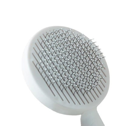 Self-Cleaning Pet Shedding Brush - Gentle Massage Brush For Dogs And Cats Reduces Shedding By 90%, One-Piece Press Design Separates Hair With Ease, 3 Colors (Blue, Pink, Gray) (Pink)