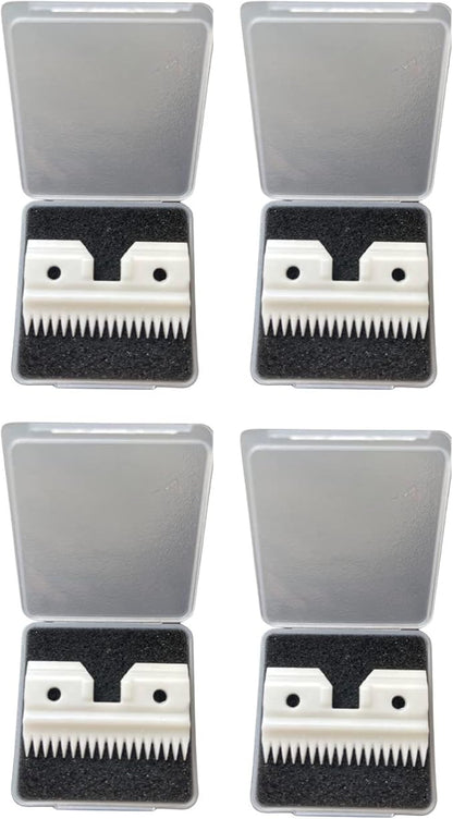 XCEL Ceramic Coarse Pet Replacement Cutter Blade Compatible with Fast-Feed, Andis, Oster A5, and Walh KM Series (4 Pack)