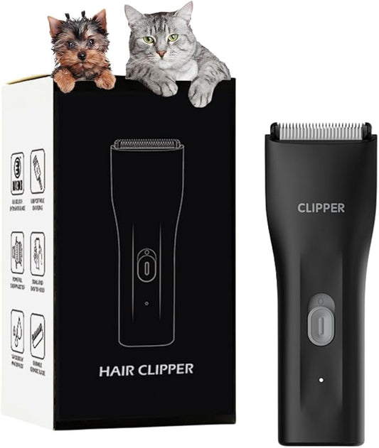 Handy & Powerful Long Lasting Pet Electric Hair Trimmer Kits Waterproof Cordless Rechargeable Grooming Shavers for Small Dogs and Cats