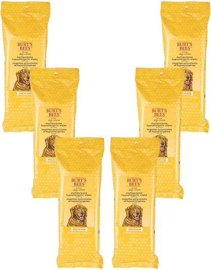 Burt's Bees for Pets Multipurpose Grooming Wipes - All-Purpose Cleaning & Grooming for Dogs - Cruelty-Free, 50 Count (6 Pack)