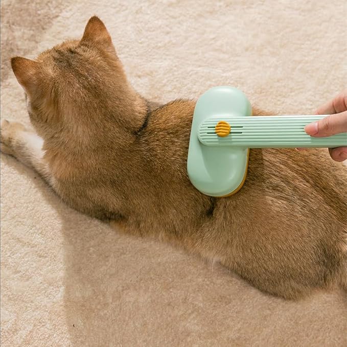 Self Cleaning Slicker Brush,Pet Grooming Brushes For Long Short Haired Dogs Cats, Removes Loose Undercoat & Tangled Hair And Shedding Hair Fur, For All Kind Of Animals (green)
