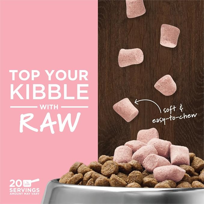 Instinct Raw Boost Mixers Freeze Dried Dog Food Toppers For Dry Food, Grain Free Dog Food Toppers with Chicken For Dogs - Skin and Coat Health, 5.5 oz