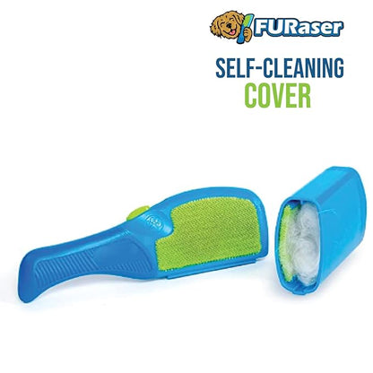 Pet Grooming Brush/Grooming Rakes for Dogs & Cats, Dematting Comb, Topcoat & Undercoat Rake, Deshedding Tool (Blue)