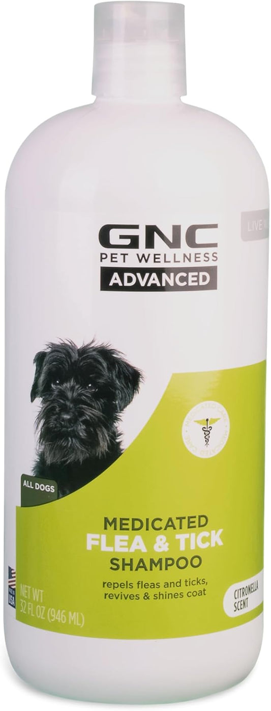 GNC Advanced Shampoo for Dogs, 32 oz | Natural Dog Shampoo Helps Maintain a Healthy Coat | pH Balanced Formula with Citronella Scent
