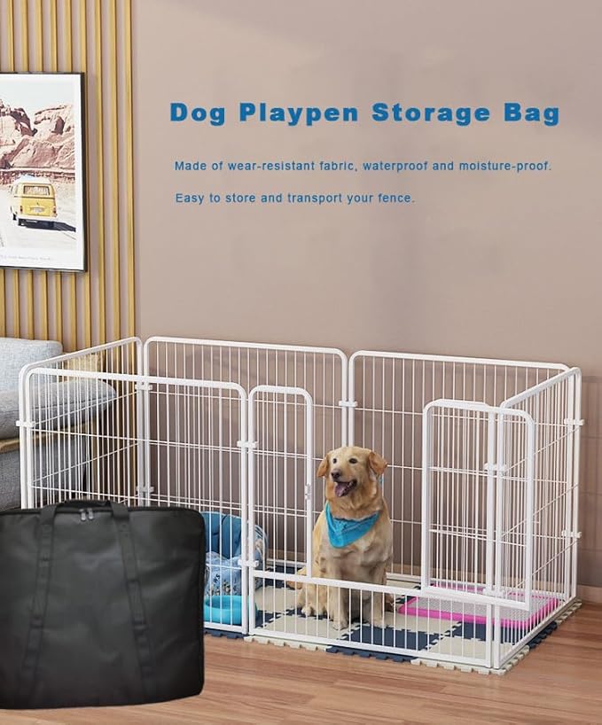 24" Dog Playpen Storage Bag, Suitable for Foldable Exercise Pet Playpens, Dog Fence Travel Bag with Handles for Camping and RV Trip, Waterproof Oxford Fabric