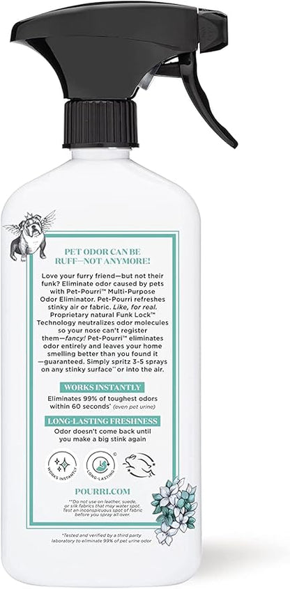 Pet-Pourri Pet Odor Air + Fabric Odor Eliminator Spray, Pawsitively Fresh, 16 Fl Oz