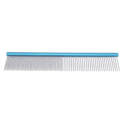 Greyhound Comb For Dogs, Metal Comb For Dogs Metal Dog Comb Cat Comb For Removing and Knots Dog Combs with Rounded Ends Grooming Tool For Long Short Haired Dog (Blue