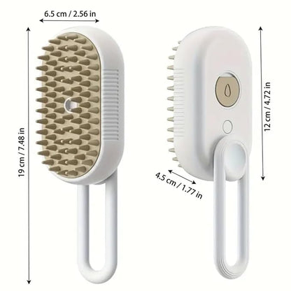 Pet hair removal brush,4-in-1 Cat Steam Brush for Hair Removal,Anti-static pet steam brush,Rechargeable Massage Comb with Spray Function for Dogs and Cats,Clean, Shedding & Grooming All in One