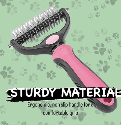 pet grooming brush (pink)