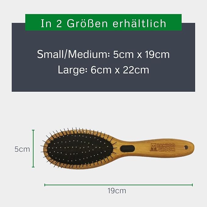 Alcott Bamboo Groom Oval Brush for Pets