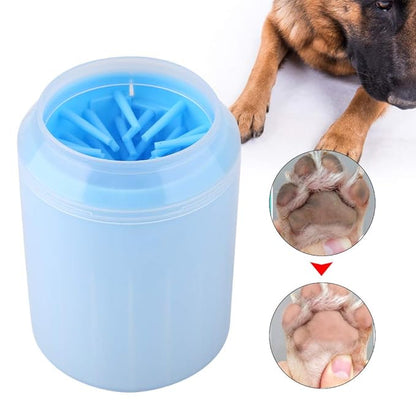 Raguso Silicone Brush Cup Pet Feet Washer Brush Dog Cat Washing Cup Pet Dog Cleaner Cup Dog Cat Cleaning Cup with Soft Silicone for Small Breed Dog & Cat (Blue)