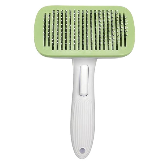 Deshedder Brush for Dogs Short Long Hair with Self Cleaning to Easy Shedding,Suitable for Cats Bunnies,Green