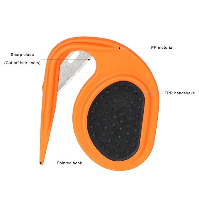 Orange Pet Knotting Comb for Cats, Grooming Combs De Knotting Comb for Removing Matted Hair, Detangling Knots for Dogs and Cats