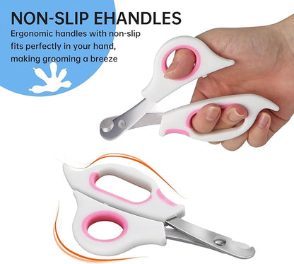 Bearded Dragon Nail Clippers,Stainless Steel Bearded Dragon Toe Nail Clippers with Precise Angled Edges (Pinky White)