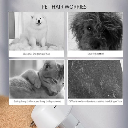 OLizee® 3-in-1 Multi-Function Pet Hair Comb Brush Heads Pet Care Tool for Tangled Knotted Loose Matted Hair Suitable for Long Short Hair Safe Skin-Friendly Washable Stainless Steel Comb Pink