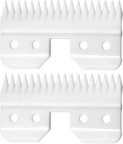 WAHFOX Ceramic Blades for Oster Fast Feed Clipper - A5 Replacement (2 pieces)