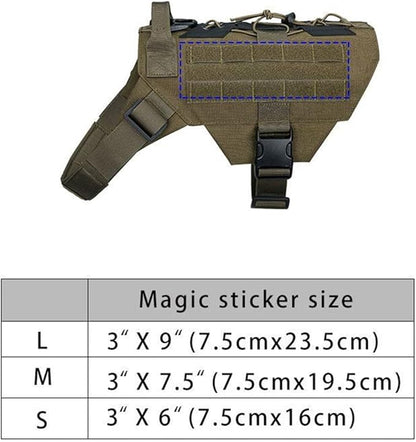 EXCELLENT ELITE SPANKER Dog Harness Tactical Military Dog Harness Adjustable No-Pull Dog Harness Training Hunting Dog Tactical Vest with Handle(RGN-M)