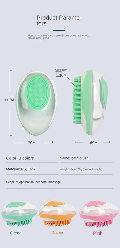 Dog Bath Brush - Massage Brush,Hair Removal Brush,Many Colours AvailableCleaning & GroomingPet Supplies Dog Bath Supplies(Green)