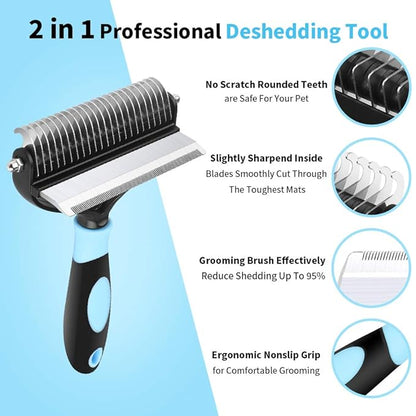 Pet 2 In 1 Stainless Steel Clean Removal Hair Grooming Tool