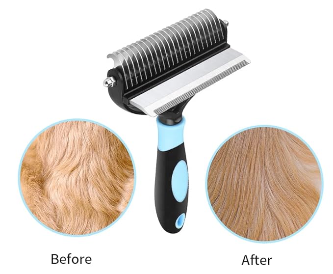 Pet 2 In 1 Stainless Steel Clean Removal Hair Grooming Tool