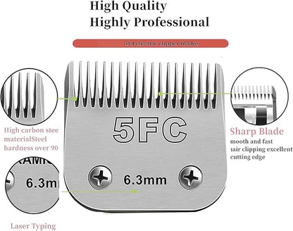 Size 40/10 Detachable Pet Dog Grooming Ceramic Blades Compatible with Oster A5,Wahl KM10 Series Clipper,Cut Length 1/100 to 1/16 in,2 Count