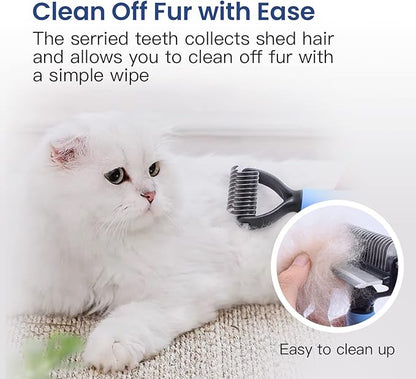 Potaroma Versatile Pet Grooming Brush, Double Sided Shedding and Dematting Undercoat Rake, Reduces Shedding by up to 95% Professional Deshedding Comb Tool for Dogs and Cats (Medium)