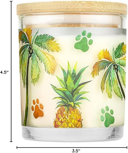Pet House 9 oz Pina Colada Scented Pet Odor Candle, Clean Burning, Long Lasting, Plant Based Spring, Summer Scented Soy Candles, 60 Hour Burn Time, Pack of 2