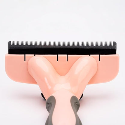 Deshedding Grooming Tool for Dogs and Cats with Fur Release Button for Any Length Fur with Ergonomic Handle