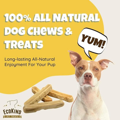 EcoKind Premium Gold Yak Cheese Himalayan Dog Chews, Healthy Dog Treats, Yak Chews for Small Dogs, All Natural, Long Lasting Dog Chew for Aggressive Chewers, High Protein Puppy Treat, Small - 16 Chews