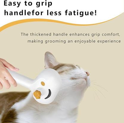 Pet Steam Brush for Dog & Cat – 3-in-1 Spray Hair Removal Comb – Steam for Shedding & Grooming – Water Brush for Long & Short Haired Pets – Spritz Defur Comb –
