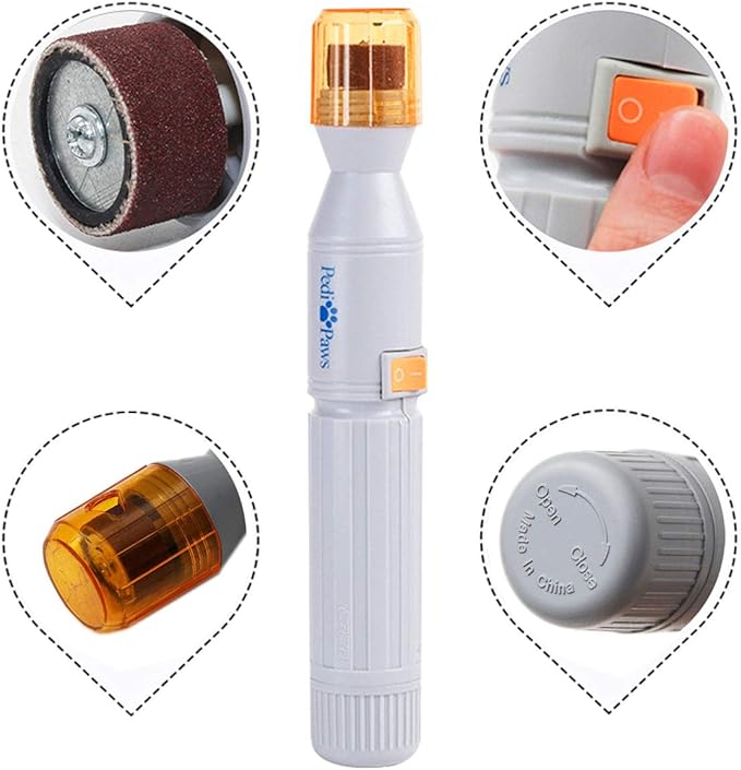 Ruri's Dog Nail Grinder, Upgraded Version Professional Electric Pet Nail Grinder Trimmer Grooming Tools