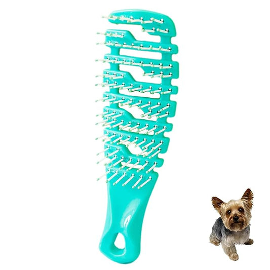 Ridge Design Puppy Brush, Soft Bristle Gentle Grooming Tool, Pet Hair Care, Suitable Small Dog : Yorkie, Maltese, Shih Tzu, Maltipoo (Light Green)