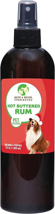 Bath & Brush Therapies® Hot Buttered Rum Pet Cologne For Dogs 12.5 oz | Long-Lasting Odor Eliminator | Paraben-Free | Biodegradable & Non-Toxic | Made in USA