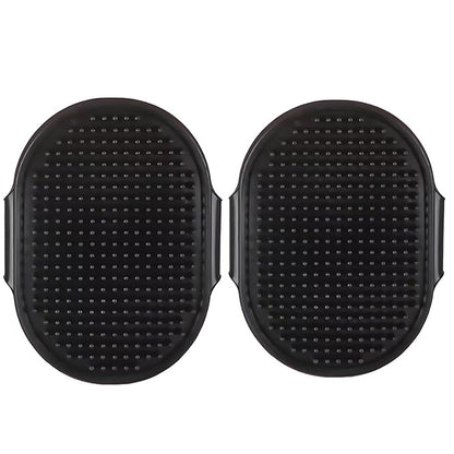 Dog Bath Brush. Dog Washing Brush.2 Sets Short Haired and Long Haired Dog and Cat Bath Brushes (Black)