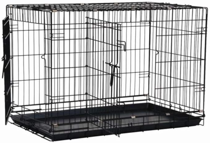 Precision Pet Products Two Door Great Crate Wire Dog Crate, 30 Inch, For Pets 30-50 Lbs, With 5-Point Locking System